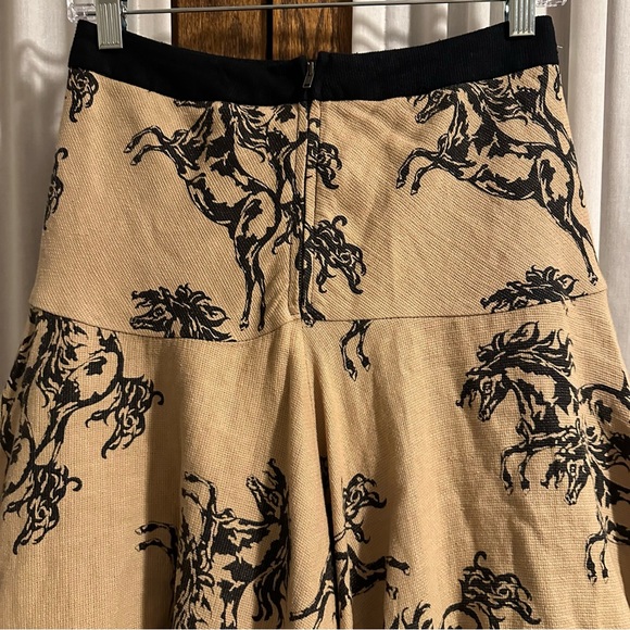 Anthropologie Odille Galloping Horses Swing Skirt - Picture 7 of 15